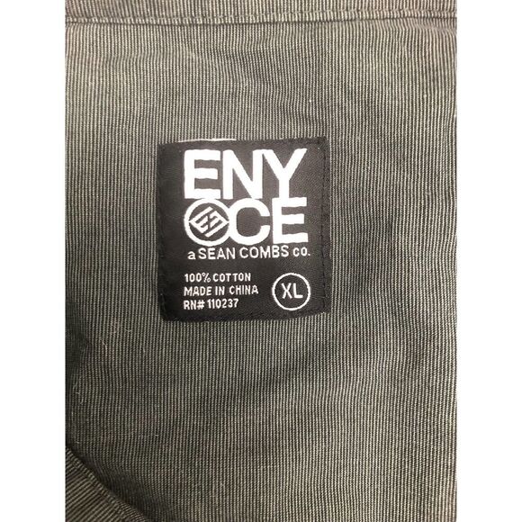 ENYCE Men’s Shirt XL Short Sleeve Buttons Gray - Picture 9 of 9